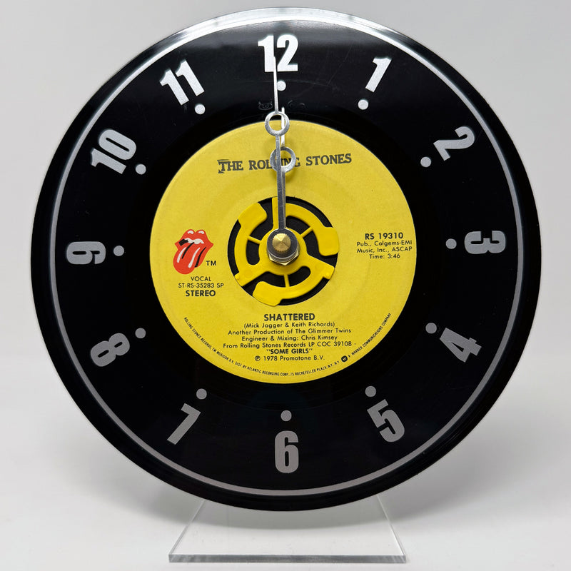 Vintage Recycled 45RPM Record Desk Clock