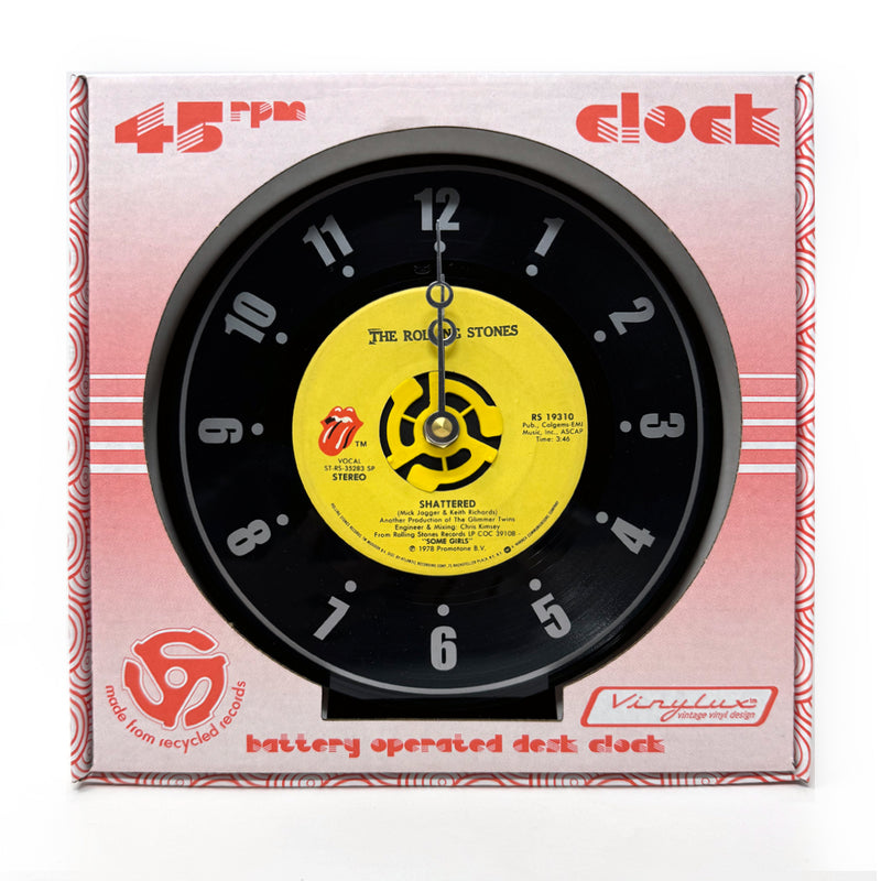 Vintage Recycled 45RPM Record Desk Clock