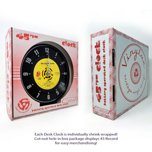 Vintage Recycled 45RPM Record Desk Clock