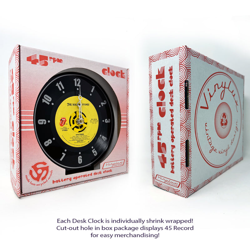 Vintage Recycled 45RPM Record Desk Clock