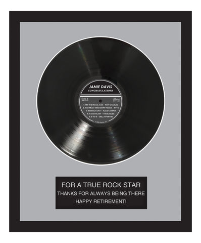 Personalized Authentic Framed Gold Vinyl Record
