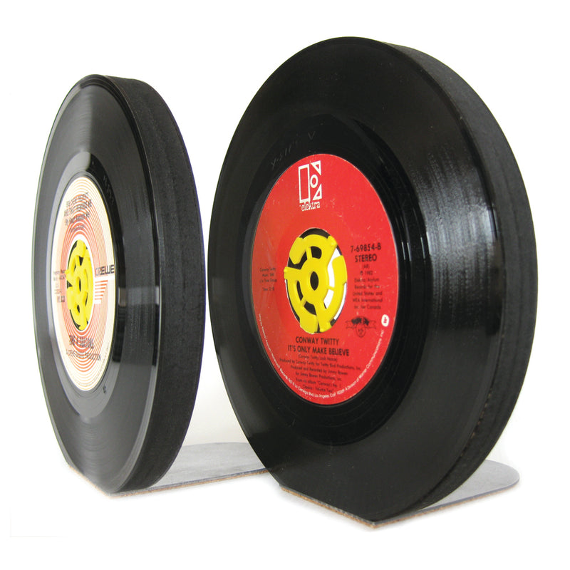 Vintage Recycled 45RPM Vinyl Record Bookends - Wholesale Case Pack of 3