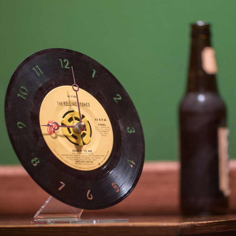 Reckored Clock Vintage Recycled 45RPM Record Wall Clock – Vinylux