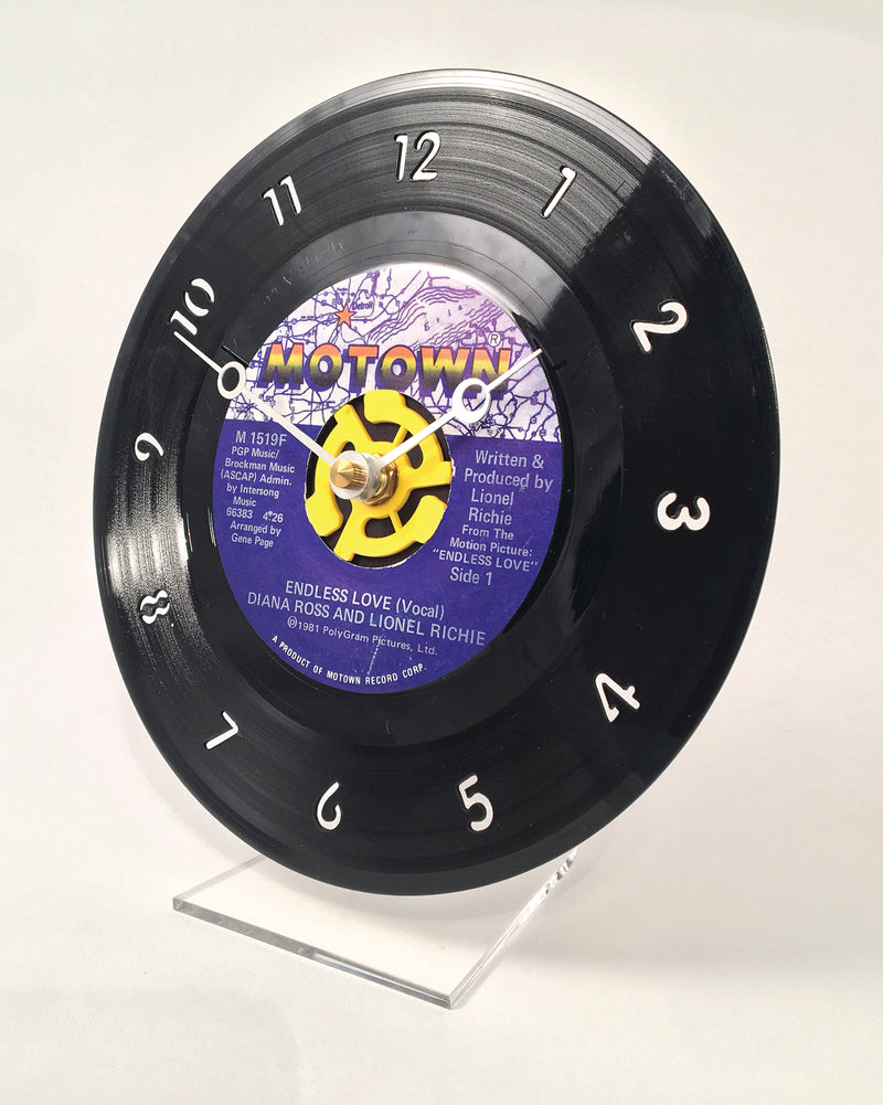 Vintage Recycled 45RPM Record Desk Clock - Wholesale Case Pack of 4