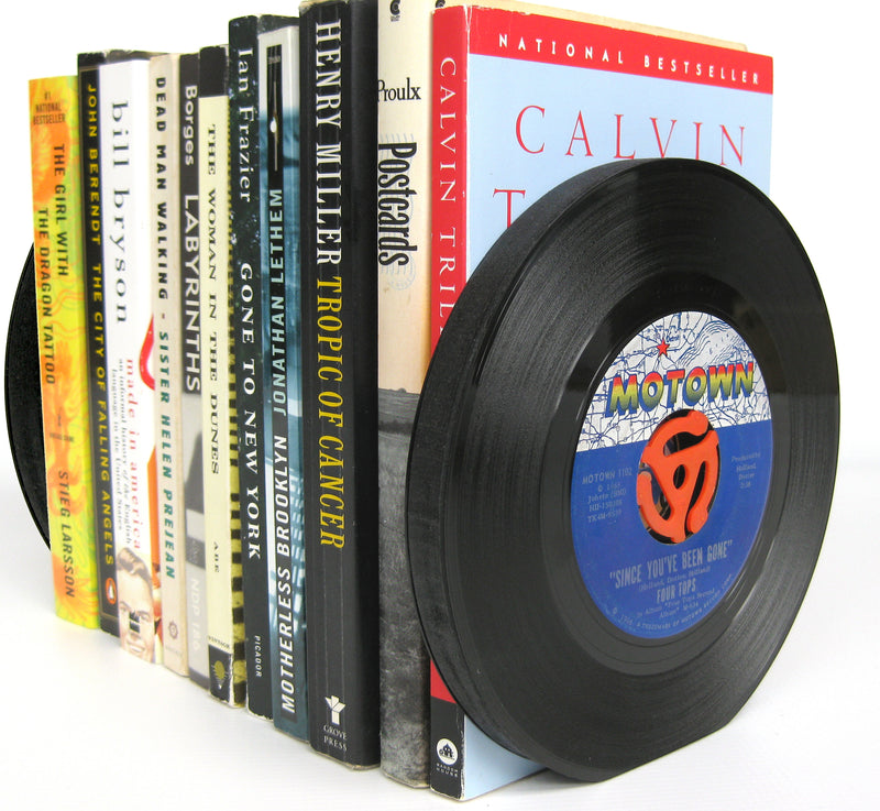 Vintage Recycled 45RPM Vinyl Record Bookends