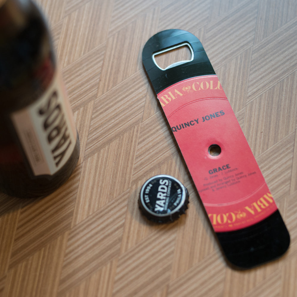 Vintage Recycled Record Bottle Opener
