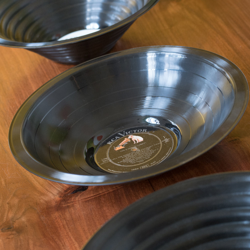 Vintage Vinyl Smooth Record Bowl