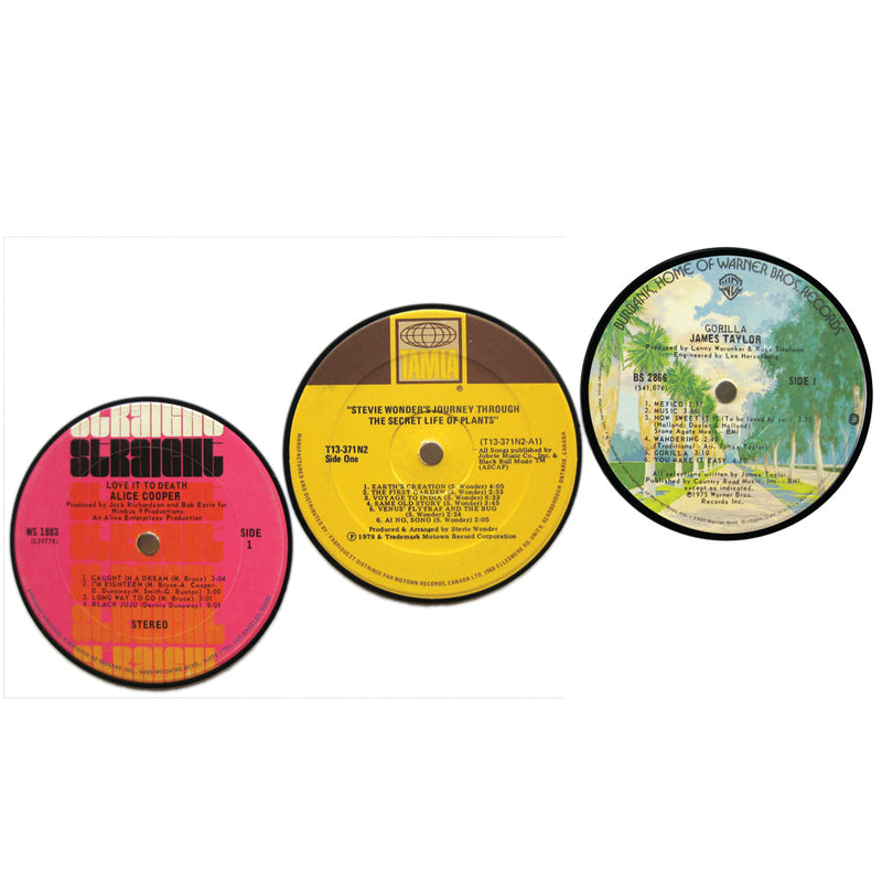 Vintage Recycled Record Label Magnets - Wholesale Case Pack of 6 Sets
