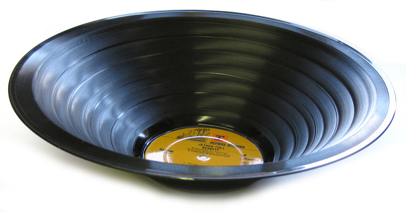 Vintage Vinyl Recycled Stepped Record Bowl